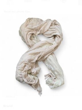 Y2K BCBG MaxAzria Light Beige Lace Panels Scarf